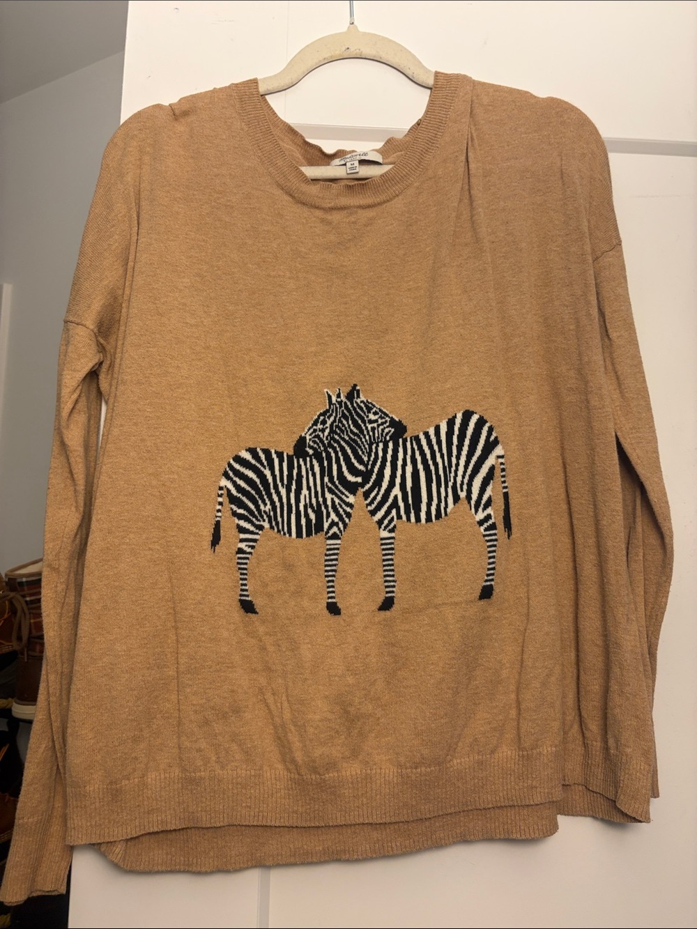 Madewell Tan Zebra Sweater